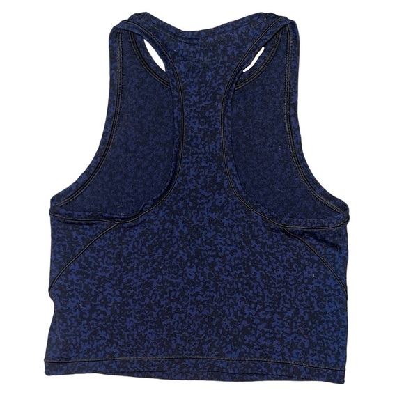 Athleta blue black leopard print high neck sports bra women’s size XSP - Picture 2 of 6